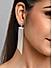 Toniq Classic Silver Plated Geometrical Drop Earring For Women