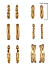 Toniq Classic Gold Plated Set of 6 Hoop Earrings for women