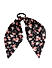 Black Printed Floral Scarf Rubber Band