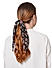Black Printed Floral Scarf Rubber Band
