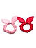 Set of 2 Pink and Fuchsia Bunny Ear Kids Scrunchy Rubber Band