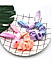 Toniq Kids Kids Set of 2 Bunny Ear Tie Dye  Rubberband for Girls 