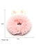 Pink Fluffy Furry Bunny Ear Kids Scrunchie Rubber Band 