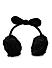 ToniQ Black Bunny Bow Fluffy Fur Ear Muffs