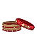 Fida Ethnic Indian Traditional Set Of 9 Red Thread Work Bangles For Women