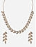 Fida Classy Rose Gold Plated Leafy Shape American Diamond Party Wear Alloy Jewellery Set For Women