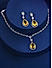 Fida Lovely Yellow Silver Plated Geometric American Diamond Party Wear Alloy Jewellery Set For Women