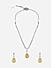 Fida Lovely Yellow Silver Plated Geometric American Diamond Party Wear Alloy Jewellery Set For Women