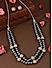 Fida Classy Grey Gold Plated Geometric Shape Kundan Beads Fusion Wear Alloy Jewellery Set For Women