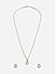 Fida Lavish Gold Plated Geometric Shape American Diamond Party Wear Alloy Jewellery Set For Women