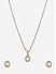 Fida Lavish Gold Plated Geometric Shape American Diamond Party Wear Alloy Jewellery Set For Women