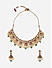 Fida Lovely Red Gold Plated Temple Pearl Traditional Wear Alloy Jewellery Set For Women