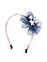 Navy Blue Tulle Pink Star Kids Hair Band