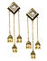 Stones Gold Plated Antique Jhumka Earring