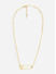 Safety Pin Gold Plated Charm Necklace 