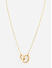 Gold Plated Linked Pendant Charm Necklace 