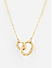 Gold Plated Linked Pendant Charm Necklace 