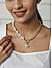 Baroque Pearl Gold Plated Linked Charm Necklace 