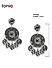 Black Silver Plated Oxidised Spherical Drop Earrings
