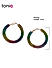 Toniq Multicolor Rainbow Sequin Hoop Earrings For Women