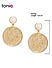 Pearl Gold Plated Coin Drop Earring