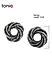 Toniq Gun Metal Knotted Stud Earrings For Women