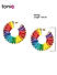 ToniQ Multicolored Raffia Hoop Earring For Women
