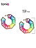 Multicoloured Geometric Hoop Earrings