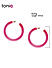 ToniQ Acylic Neon Pink Hoop Earring For Women