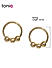 Gold Plated Circular Stud Earring