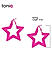 Pink Star Contrmporary Hoop Earring