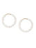 White Pearl Gold Plated Oversized Hoop Earring