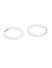 White Pearl Gold Plated Oversized Hoop Earring