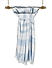 Hamptons White and Blue Cotton Striped Scarf/ Stole