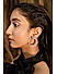 Toniq Chic Gold Stone Embellished Leaf Stud Earrings For Women