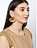 Ruby Kundan Gold Plated Beaded Chandbali Earring