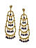Blue Stones Gold Plated Layered Crescent Jhumka Earring