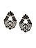 Black Classic Floral Drop Earrings