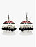 Black Red Silver Plated Oxidised Small Jhumka Earring