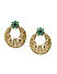 Emerald Gold Plated Floral Chandbali Earring