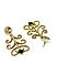Gold Plated Contemporary Drop Earring