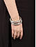 Set of 2 Silver-Toned Stone-Studded Bangles