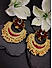 Gold Tone and Red Lotus Floral Chanbali Earring For Women