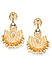 Gold-Toned Stone-Studded Classic Drop Earrings
