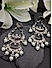 Kundan Pearls Black Enamelled Silver Plated Layered Drop Earring