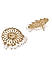 White Pearls Gold Plated Floral Stud Earring