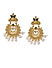 White Pearls Gold Plated Chandbali Earring