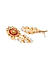 White Beads Kundan Gold Plated Floral Drop Earring 