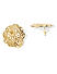 Gold Plated Contemporary Oversized Stud Earring