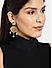Pearl Gold Plated Textured Drop Earring 